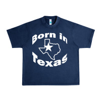 Navy born in texas Urban Heavy Tee - artisFamous