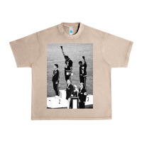 French Oak black power black fist 1968 olympics Urban Heavy Tee - artisFamous