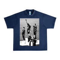 Navy black power black fist 1968 olympics Urban Heavy Tee - artisFamous