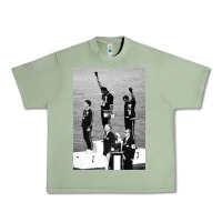 Oil Green black power black fist 1968 olympics Urban Heavy Tee - artisFamous