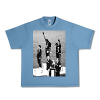 Pebble Blue black power black fist 1968 olympics Urban Heavy Tee - artisFamous