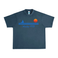 Midnight Navy amity island 1975 Urban Heavy Tee - artisFamous