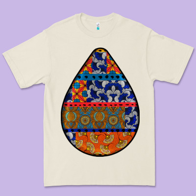 African Fabric Pattern Teardrop Earrings 4 Premium Tee Designed By Bundleandbundleshop