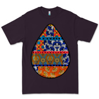 Plum african fabric pattern teardrop earrings 4 Premium Tee - BundleAndBundleShop