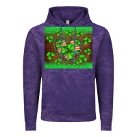 Cloud Purple st.patricks heart shamrocks glitter Vintage Hoodie - BarkalooDesign