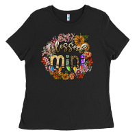 Black blessed mini Ladies Tee - SublimationCraftShop