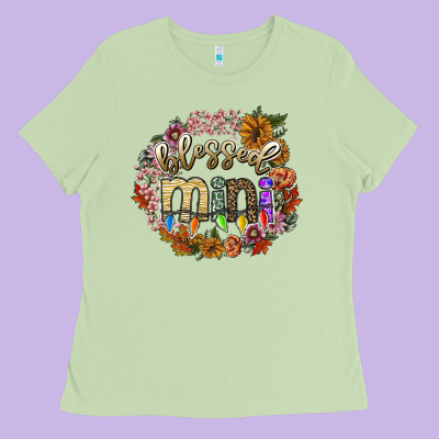 Blessed Mini Ladies Tee Designed By Sublimationcraftshop