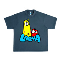 Midnight Navy larva cartoon Urban Heavy Tee - artisFamous