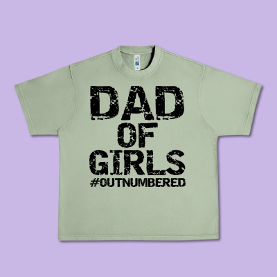 Dad Of Girls Urban Heavy Tee Designed By Artisfamous