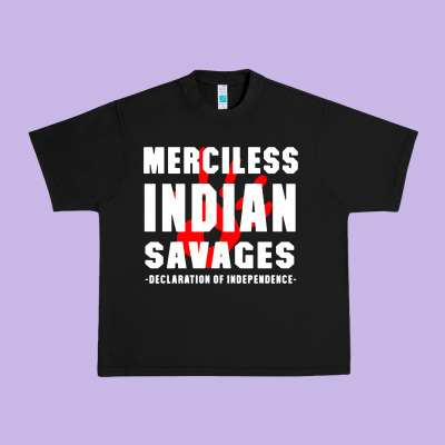 Merciless Indian Savages Urban Heavy Tee Designed By Artisfamous