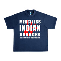 Navy merciless indian savages Urban Heavy Tee - artisFamous