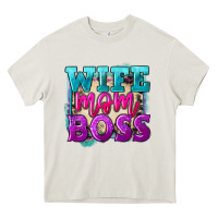 Wife Mom Boss Heavy Core Tee | Teevron