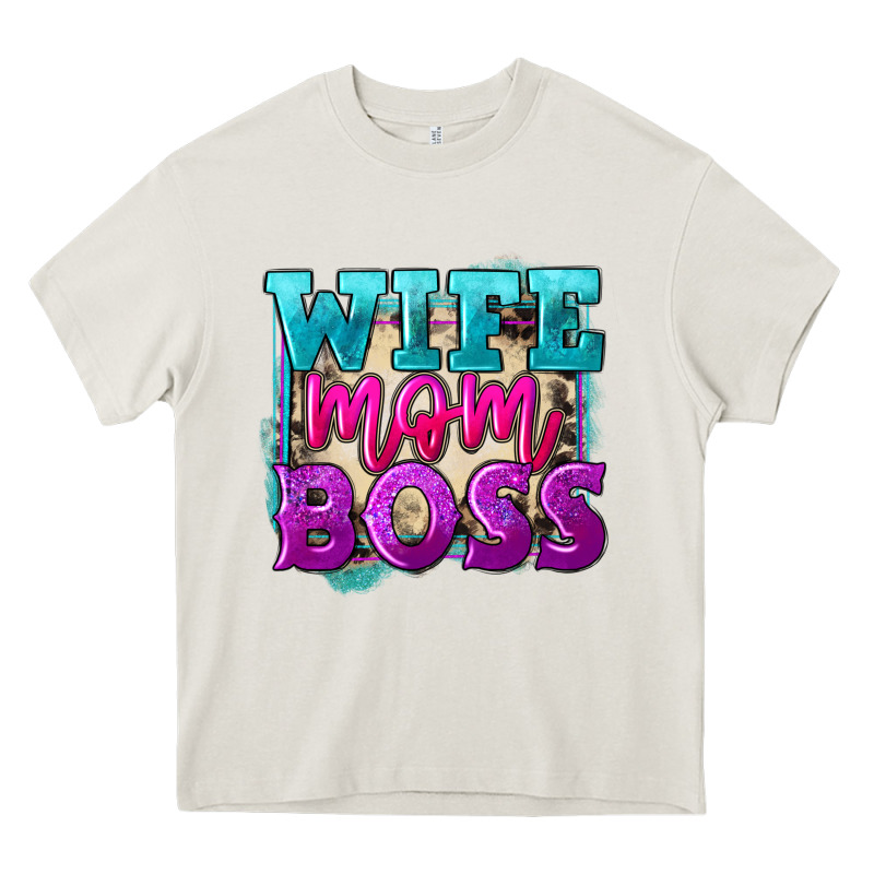Wife Mom Boss Heavy Core Tee by FaDigitalArtStudio | Teevron