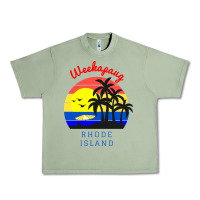 Oil Green weekapaug, rhode island sunset Urban Heavy Tee - artisFamous