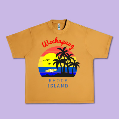 Weekapaug, Rhode Island Sunset Urban Heavy Tee Designed By Artisfamous