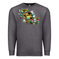Charcoal Heather Guerrero Mexico Sunflower Map Premium Sweatshirt - RanaPortraitStore