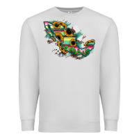 Dove Grey Guerrero Mexico Sunflower Map Premium Sweatshirt - RanaPortraitStore