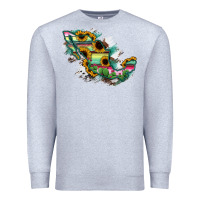 Heather Grey Guerrero Mexico Sunflower Map Premium Sweatshirt - RanaPortraitStore