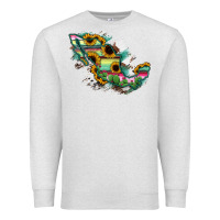 Oatmeal Heather Guerrero Mexico Sunflower Map Premium Sweatshirt - RanaPortraitStore