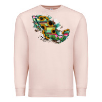 Pale Pink Guerrero Mexico Sunflower Map Premium Sweatshirt - RanaPortraitStore