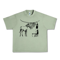 Oil Green Banksy Zebra Urban Heavy Tee - artisFamous