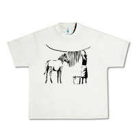 Pistachio Banksy Zebra Urban Heavy Tee - artisFamous