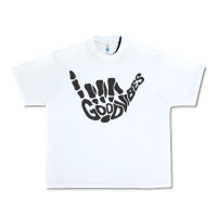 White goodvibes shaka Urban Heavy Tee - artisFamous