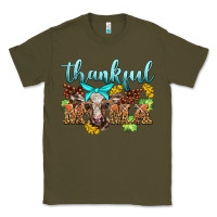 Army Green thankful mama cow Classic Tee - BarkalooDesign