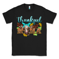 Black thankful mama cow Classic Tee - BarkalooDesign