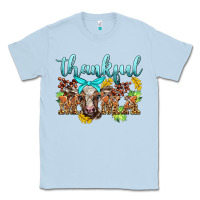 Dusty Blue thankful mama cow Classic Tee - BarkalooDesign