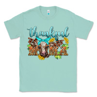 Seafoam thankful mama cow Classic Tee - BarkalooDesign
