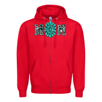 Red western mom Zipper Hoodie - RanaPortraitStore