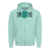Seafoam western mom Zipper Hoodie - RanaPortraitStore