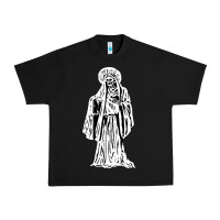 Black santa muerte blanca Urban Heavy Tee - artisFamous