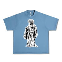 Pebble Blue santa muerte blanca Urban Heavy Tee - artisFamous