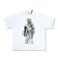 White santa muerte blanca Urban Heavy Tee - artisFamous