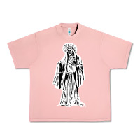 Salmon santa muerte blanca Urban Heavy Tee - artisFamous