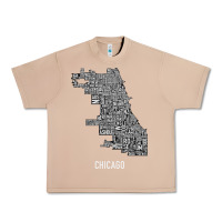 Burro chicago typography neighborhood map Urban Heavy Tee - artisFamous