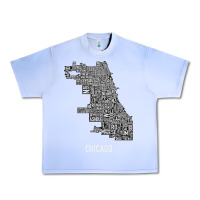 Grape Ice chicago typography neighborhood map Urban Heavy Tee - artisFamous