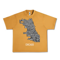 Peanut Butter chicago typography neighborhood map Urban Heavy Tee - artisFamous