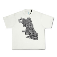 Pistachio chicago typography neighborhood map Urban Heavy Tee - artisFamous