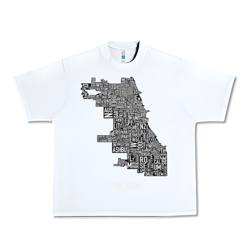 Chicago Typography Neighborhood Map Urban Heavy Tee by artisFamous | Teevron