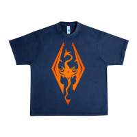 Navy skyrim elder scrolls oblivion Urban Heavy Tee - artisFamous