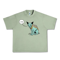 Oil Green lying cat Urban Heavy Tee - artisFamous