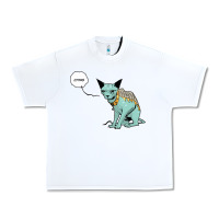 White lying cat Urban Heavy Tee - artisFamous