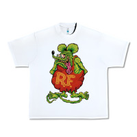 White classic rat fink Urban Heavy Tee - artisFamous