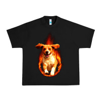 Black Dog In Fire Urban Heavy Tee - artisFamous
