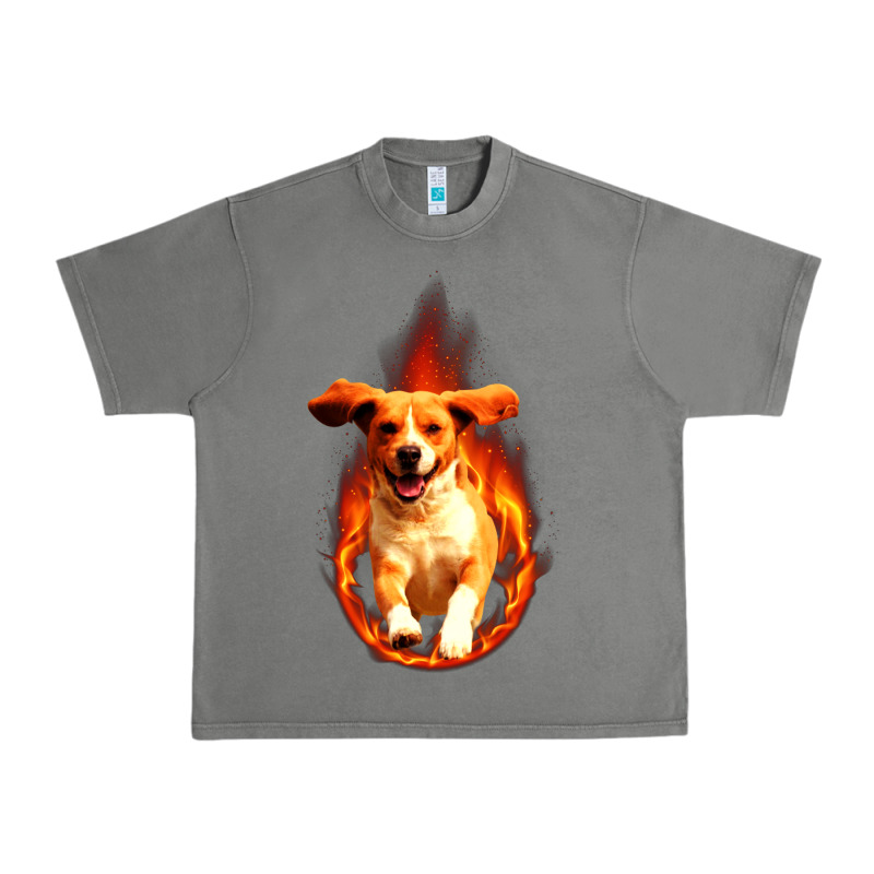 Dog In Fire Urban Heavy Tee by artisFamous | Teevron