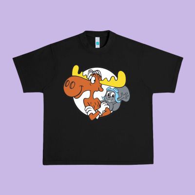 Vintage Rocky And Bullwinkle Urban Heavy Tee Designed By Artisfamous