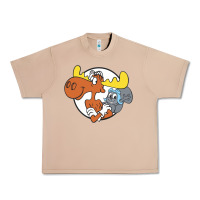 Burro Vintage Rocky And Bullwinkle Urban Heavy Tee - artisFamous